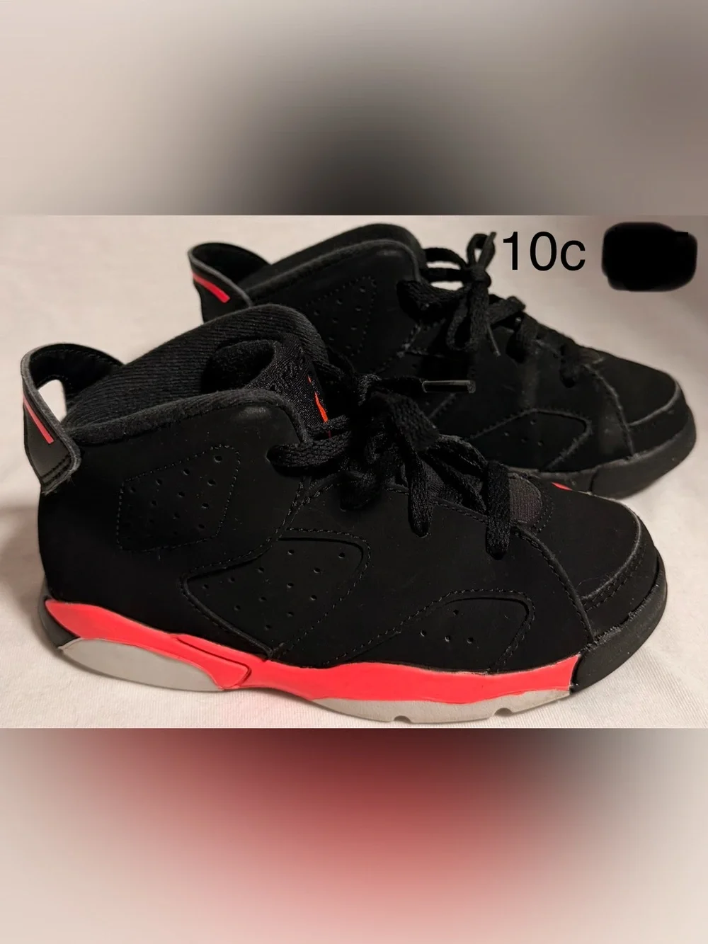 Kids Black and Red Athletic Sneakers by